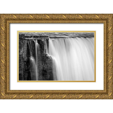 Falling Waters Gold Ornate Wood Framed Art Print with Double Matting by Mark Spowart Photography
