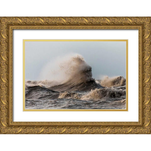 Storm Gold Ornate Wood Framed Art Print with Double Matting by Mark Spowart Photography