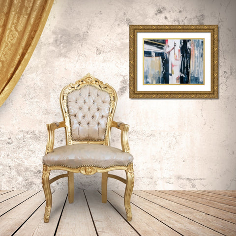 Liniar Revival 1 Gold Ornate Wood Framed Art Print with Double Matting by Aubrey