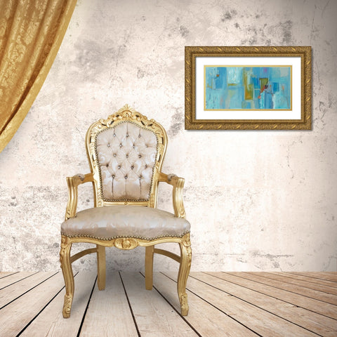 Morning Commute Gold Ornate Wood Framed Art Print with Double Matting by Aubrey
