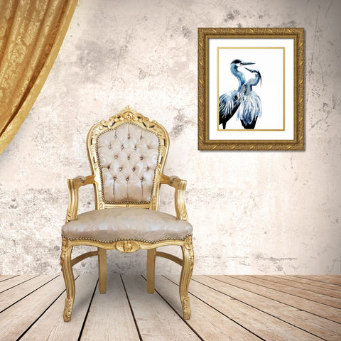 Coastal Dance Gold Ornate Wood Framed Art Print with Double Matting by Smith, Crystal