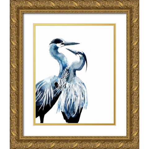 Coastal Dance Gold Ornate Wood Framed Art Print with Double Matting by Smith, Crystal