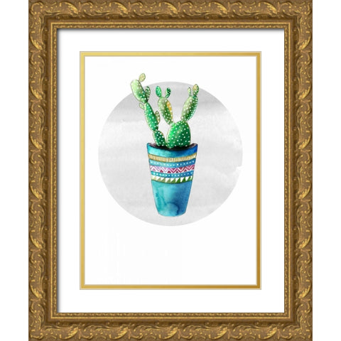 Mojave Cactus 3 Gold Ornate Wood Framed Art Print with Double Matting by Smith, Crystal