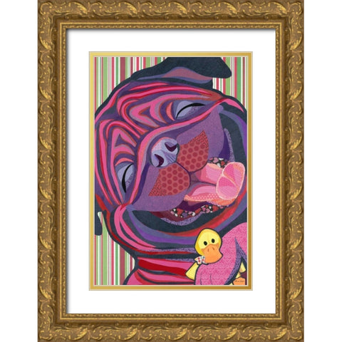 Favorite Toy Gold Ornate Wood Framed Art Print with Double Matting by Paper Pictures By Laura