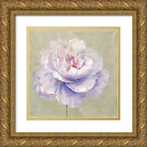 Soft Petals Gold Ornate Wood Framed Art Print with Double Matting by Andy