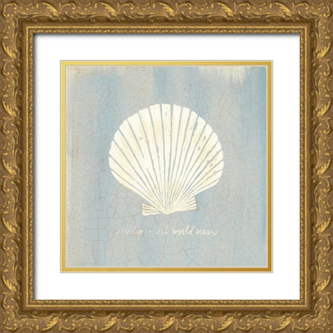 Imperial Scallop Gold Ornate Wood Framed Art Print with Double Matting by Z Studio