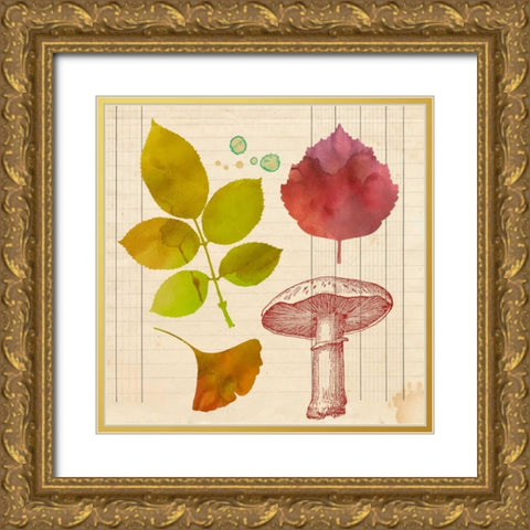 Archive Interpretations 2 Gold Ornate Wood Framed Art Print with Double Matting by Z Studio