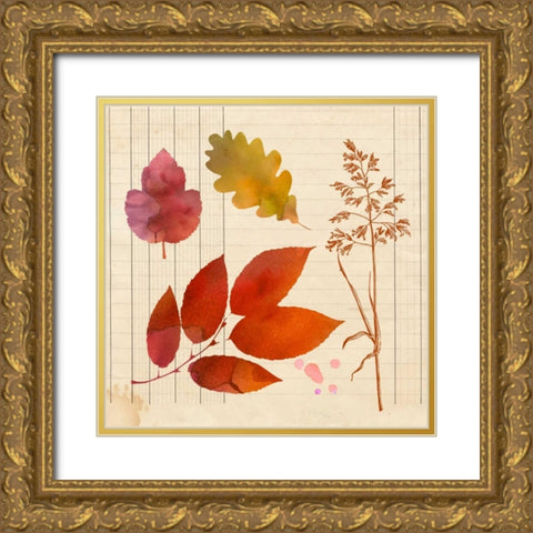 Archive Interpretations 3 Gold Ornate Wood Framed Art Print with Double Matting by Z Studio