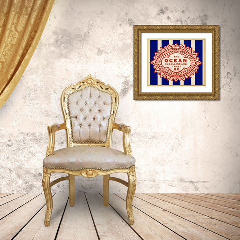 Nautical Advice 5 Gold Ornate Wood Framed Art Print with Double Matting by Z Studio