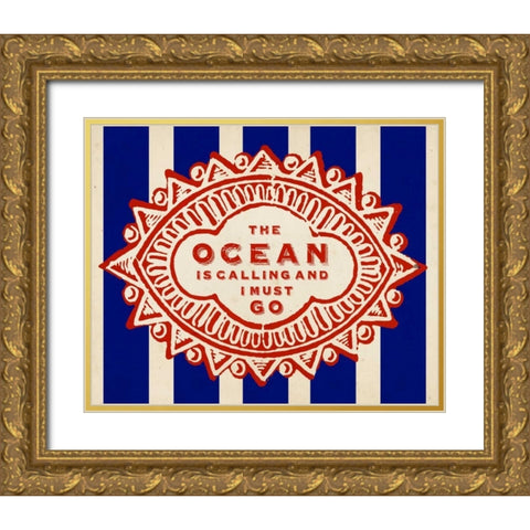 Nautical Advice 5 Gold Ornate Wood Framed Art Print with Double Matting by Z Studio