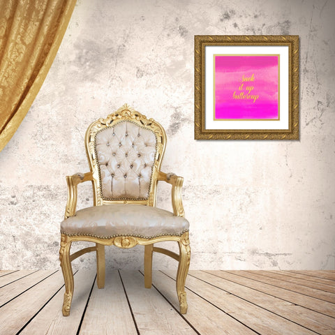 Suck It Up Gold Ornate Wood Framed Art Print with Double Matting by Dos Santos, Bella