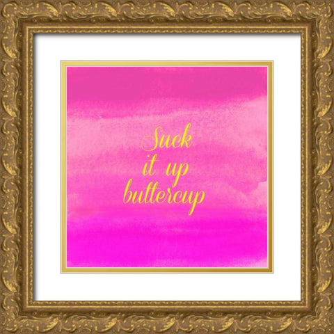Suck It Up Gold Ornate Wood Framed Art Print with Double Matting by Dos Santos, Bella