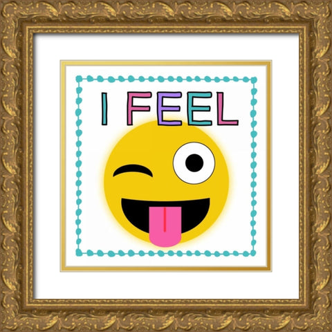 I Feel Silly Gold Ornate Wood Framed Art Print with Double Matting by Dos Santos, Bella