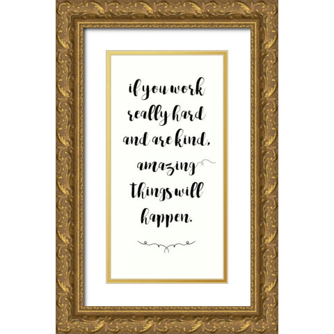 Amazing Things Will Happen 2 Gold Ornate Wood Framed Art Print with Double Matting by Dos Santos, Bella