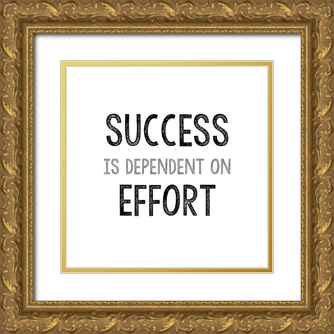 Success Gold Ornate Wood Framed Art Print with Double Matting by Dos Santos, Bella