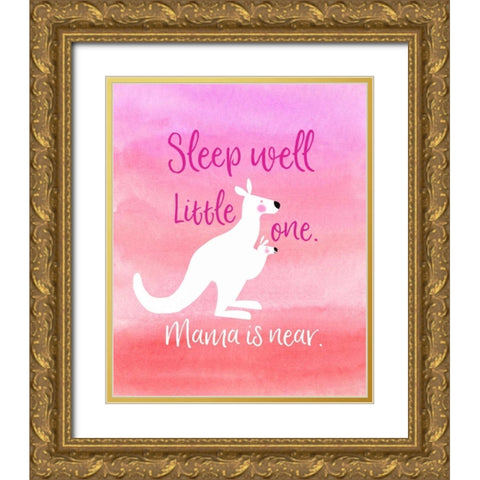 Sleep Well Gold Ornate Wood Framed Art Print with Double Matting by Dos Santos, Bella