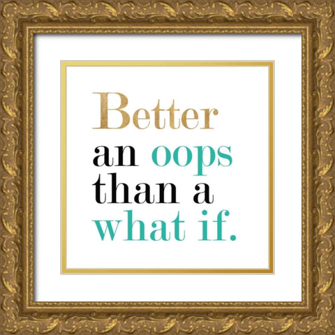 What if Gold Ornate Wood Framed Art Print with Double Matting by Dos Santos, Bella