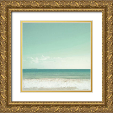 Sea View Gold Ornate Wood Framed Art Print with Double Matting by Dos Santos, Bella
