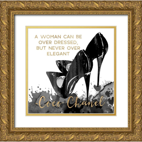 Never Over Elegant Gold Ornate Wood Framed Art Print with Double Matting by Dos Santos, Bella