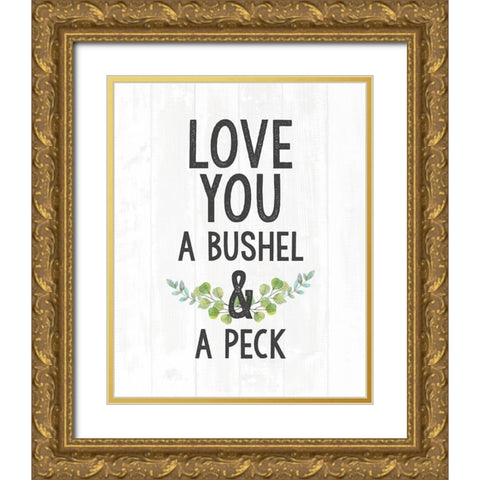 A Bushel and A Peck Gold Ornate Wood Framed Art Print with Double Matting by Dos Santos, Bella