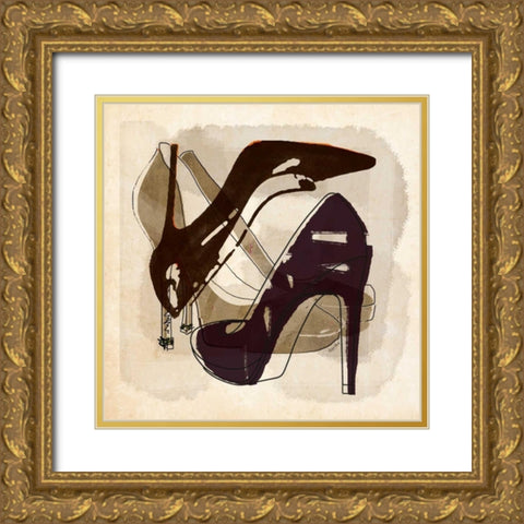 Pop Soles Gold Ornate Wood Framed Art Print with Double Matting by York, Katie