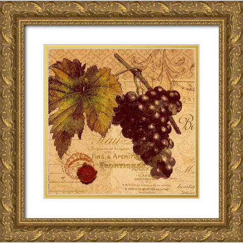 Estate Vintage Rouge Gold Ornate Wood Framed Art Print with Double Matting by Ross, Devon