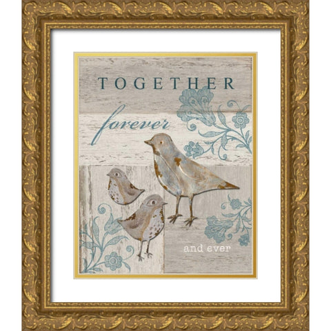 Together Forever and Ever Gold Ornate Wood Framed Art Print with Double Matting by Appleman, Sam