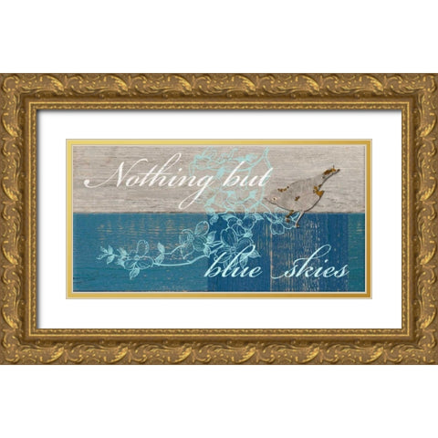 Nothing But Blue Skies Gold Ornate Wood Framed Art Print with Double Matting by Appleman, Sam