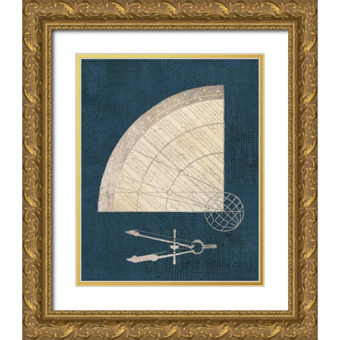 Cartographers Set Gold Ornate Wood Framed Art Print with Double Matting by Appleman, Sam