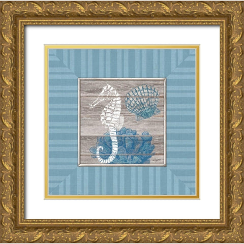 Coastal Dream Gold Ornate Wood Framed Art Print with Double Matting by Appleman, Sam