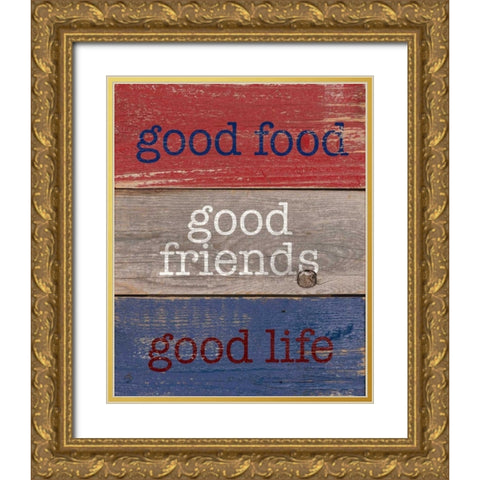 Good Food Gold Ornate Wood Framed Art Print with Double Matting by Appleman, Sam