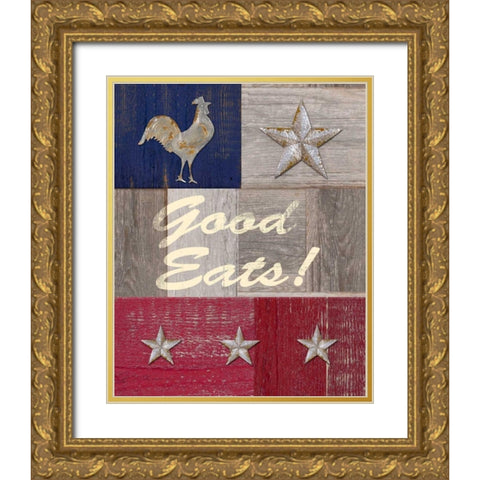 Good Eats Gold Ornate Wood Framed Art Print with Double Matting by Appleman, Sam