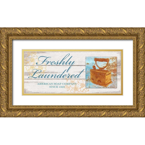 Freshly Laundered Gold Ornate Wood Framed Art Print with Double Matting by Appleman, Sam