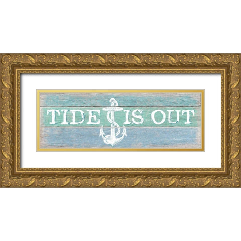 Tide Is Out Gold Ornate Wood Framed Art Print with Double Matting by Appleman, Sam
