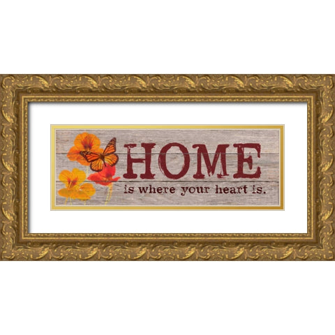 Where Your Heart Is Gold Ornate Wood Framed Art Print with Double Matting by Appleman, Sam