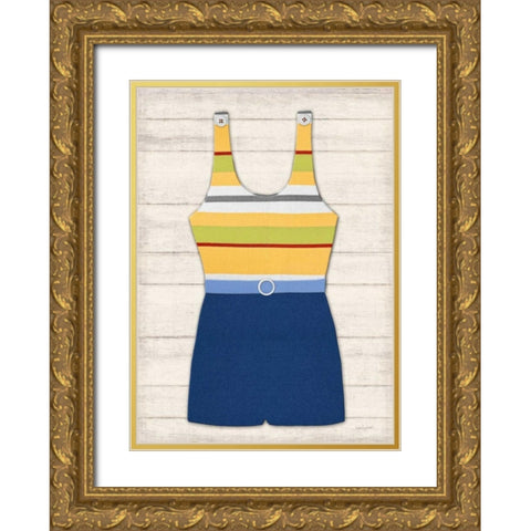 Vintage Swim Suit 2 Gold Ornate Wood Framed Art Print with Double Matting by Appleman, Sam