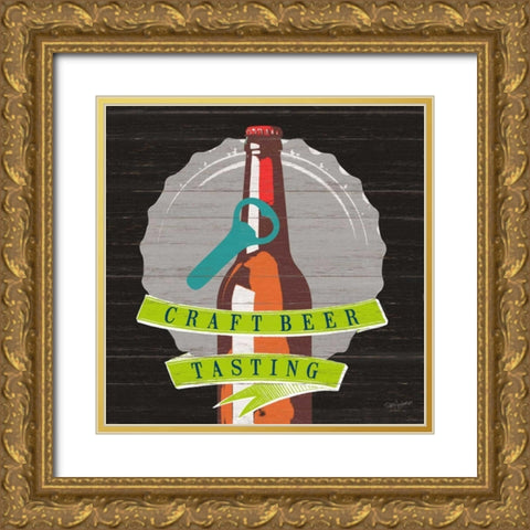 Craft Beer Gold Ornate Wood Framed Art Print with Double Matting by Appleman, Sam