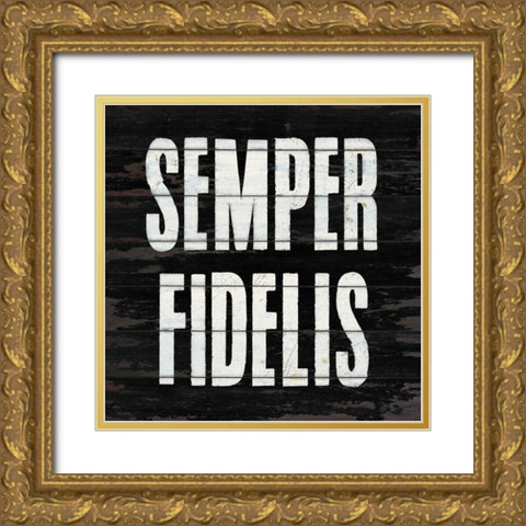 Always Faithful,Latin Gold Ornate Wood Framed Art Print with Double Matting by Appleman, Sam