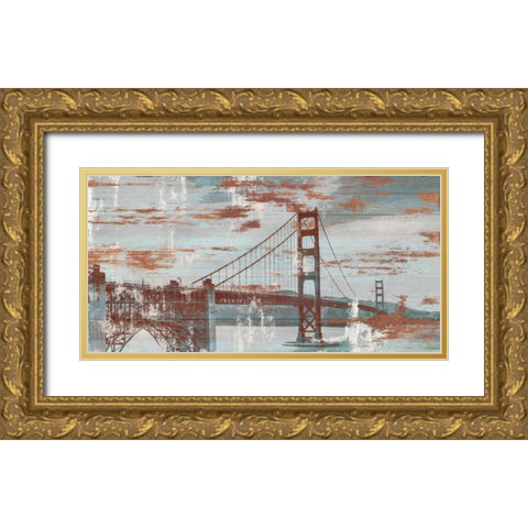 Vintage Golden Gate Gold Ornate Wood Framed Art Print with Double Matting by Appleman, Sam