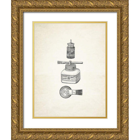 Glued! Gold Ornate Wood Framed Art Print with Double Matting by Appleman, Sam