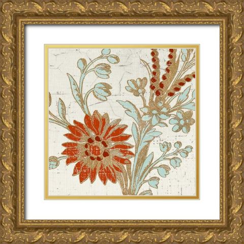 Garden Tile 2 Gold Ornate Wood Framed Art Print with Double Matting by Yamada, Morgan