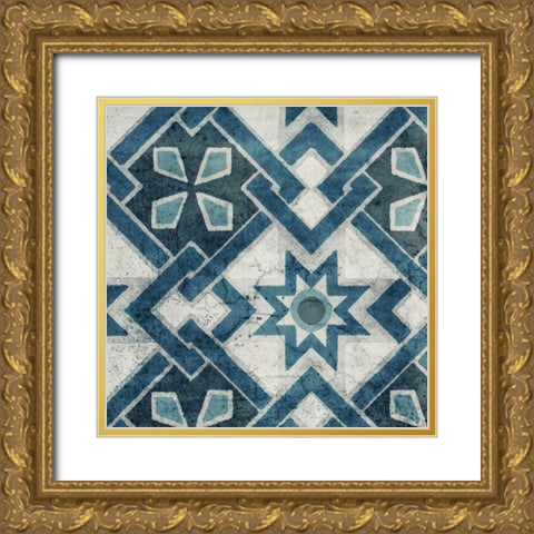 Persian Jewel Blue 2 Gold Ornate Wood Framed Art Print with Double Matting by Yamada, Morgan