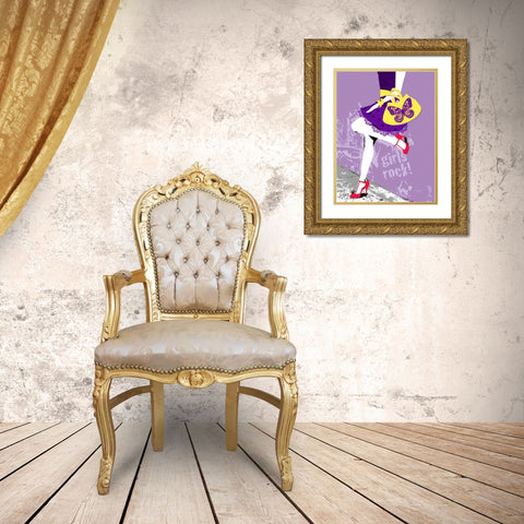 Urban Chic Gold Ornate Wood Framed Art Print with Double Matting by Taylor, Evangeline