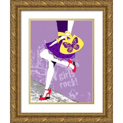 Urban Chic Gold Ornate Wood Framed Art Print with Double Matting by Taylor, Evangeline
