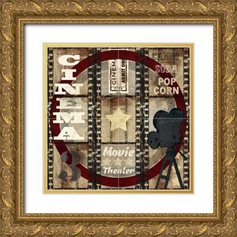 Cimemtatic Theme Gold Ornate Wood Framed Art Print with Double Matting by Taylor, Evangeline