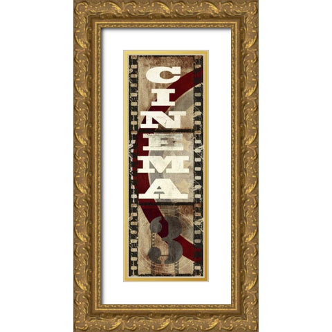 Cinema 3 Gold Ornate Wood Framed Art Print with Double Matting by Taylor, Evangeline