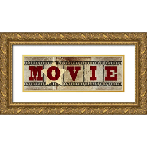 Movie Star Gold Ornate Wood Framed Art Print with Double Matting by Taylor, Evangeline