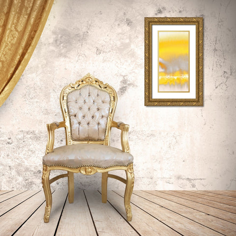 Tranquil Yellow 1 Gold Ornate Wood Framed Art Print with Double Matting by Taylor, Evangeline