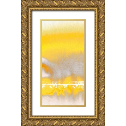 Tranquil Yellow 1 Gold Ornate Wood Framed Art Print with Double Matting by Taylor, Evangeline