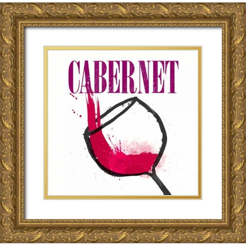 Artist Series Wine 4 Gold Ornate Wood Framed Art Print with Double Matting by Taylor, Evangeline